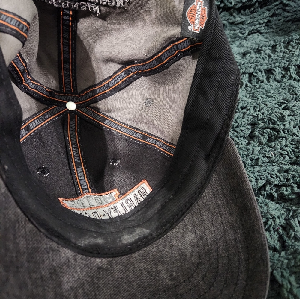 Harley-Davidson Cycles Gray and Orange Hat - Picture 5 of 9